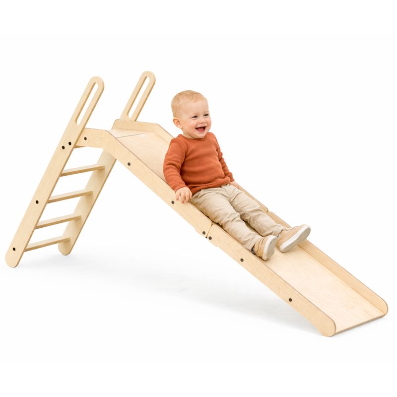 MamaToyz SLIDEME natural slide – wooden toy, motor skills toy