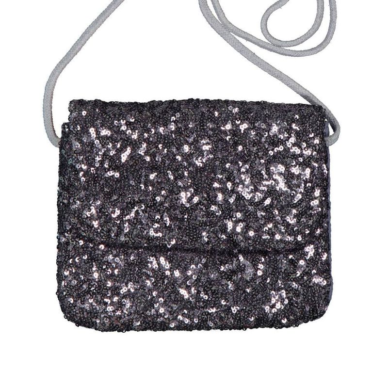 Kids Sequin Handbag – Grey Glitter Shoulder Bag