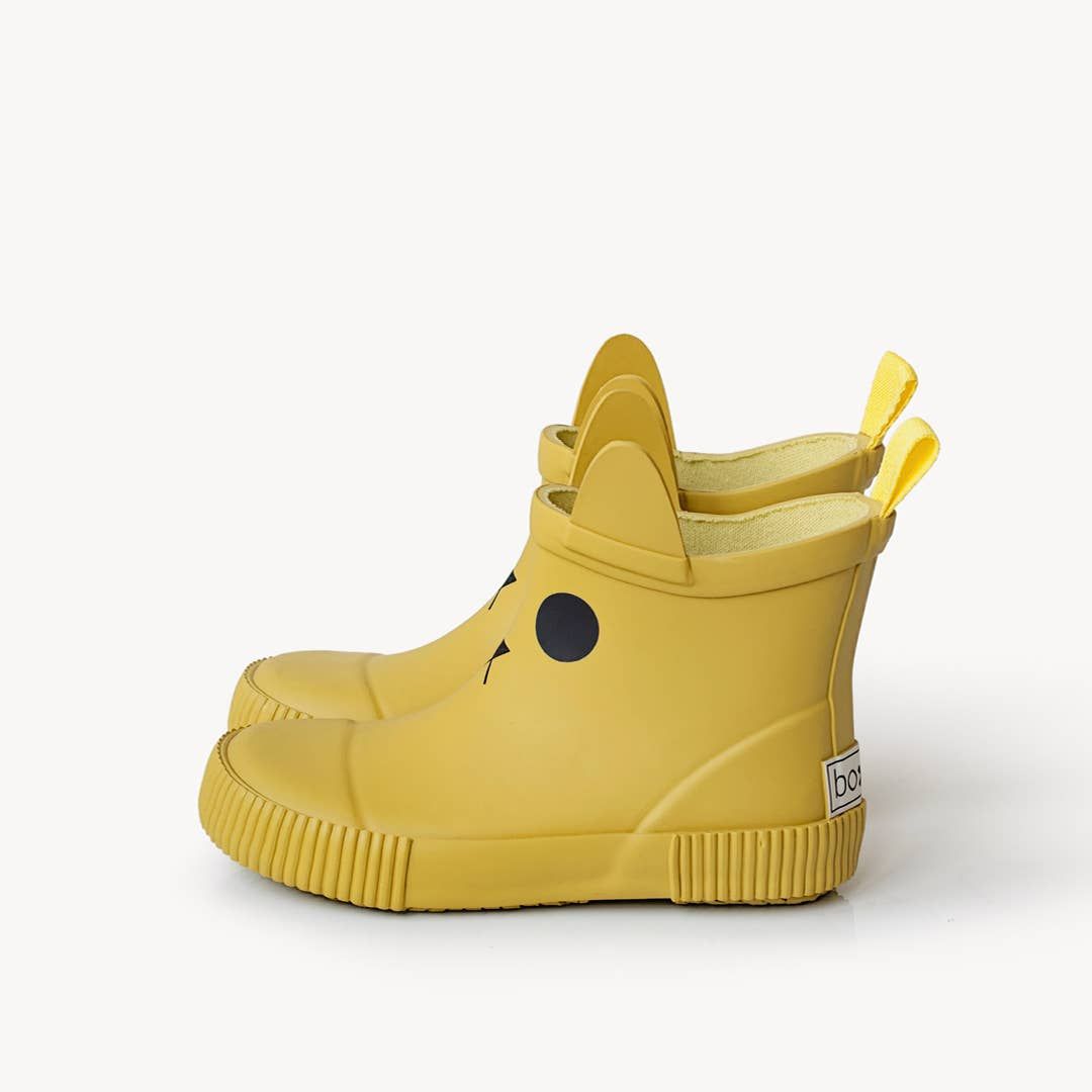 Kids Rain Boots – Natural Rubber with Cotton Lining