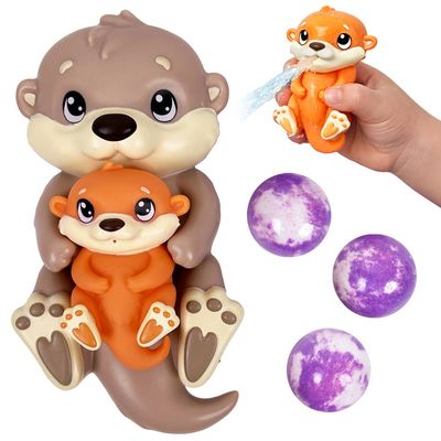Badespielzeug für Kinder – Beruhigender Otter mit 3 Lavendel-Badebomben