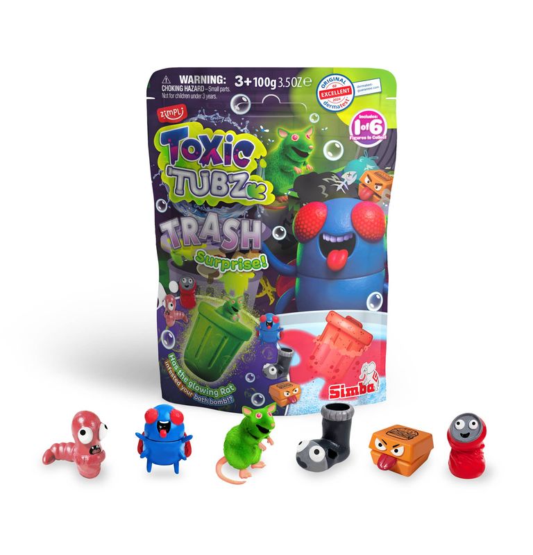 Toxic Tubz Surprise Bath Bomb – Kids Sensory Bath Toy with Collectible Figure