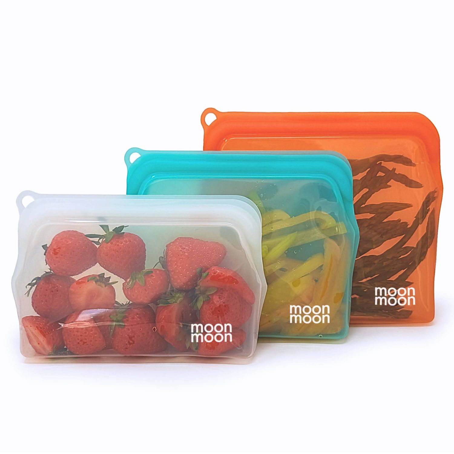 Reusable Silicone Food Storage Bags – Leakproof 3-Piece Mixed Size Set