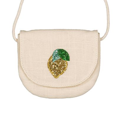 Zitronen-Handtasche für Kinder – Glitzertasche aus Baumwolle