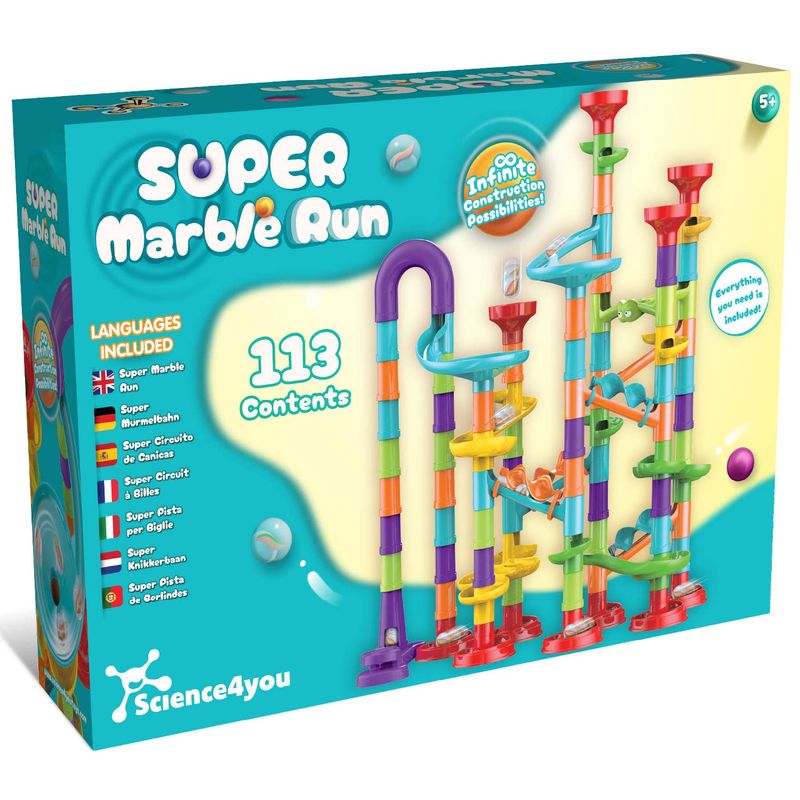 Super Marble Run Construction Set – 113-Piece STEM Toy for Kids 5+
