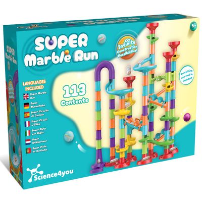 Super Murmelbahn-Bausatz – 113-teiliges MINT-Spielzeug für Kinder ab 5 Jahren
