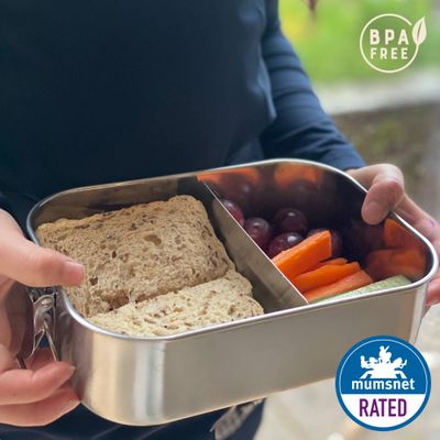 Stainless Steel Bento Lunch Box 1.2 L – Leakproof with Removable Divider
