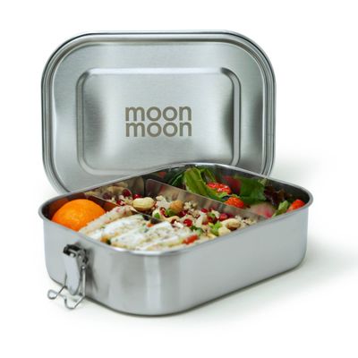 Stainless Steel Bento Lunch Box 1.4 L – Leakproof with 2 Removable Dividers