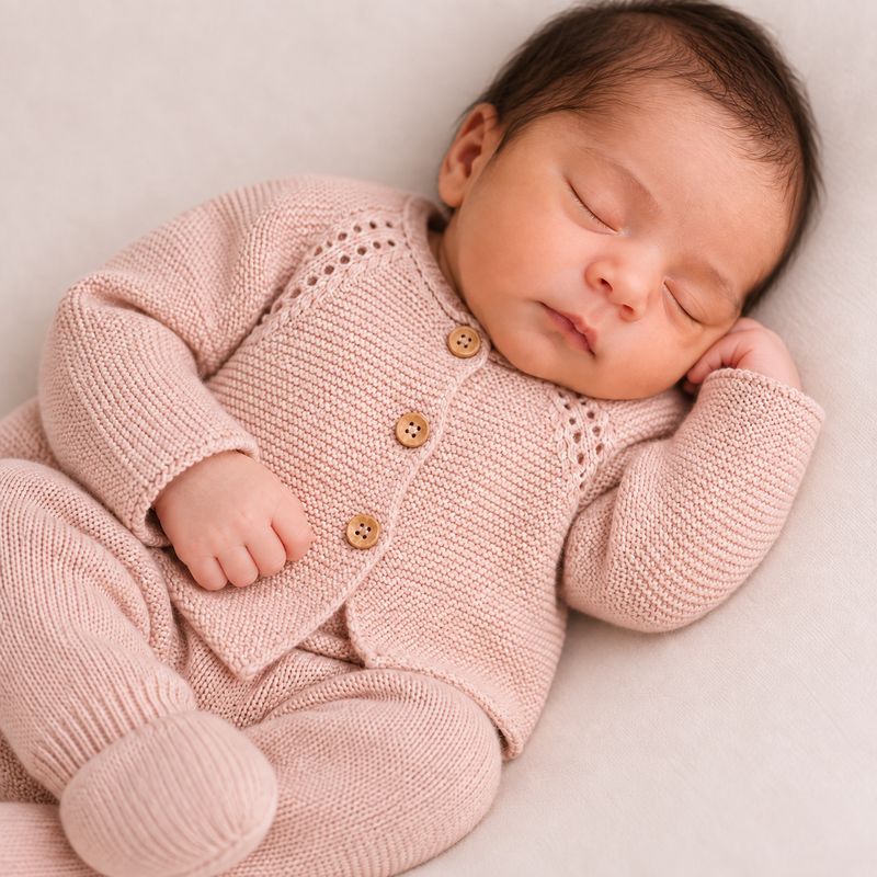 Organic Cotton Baby Clothing Set – Jacket &amp; Pants, 0–6 Months