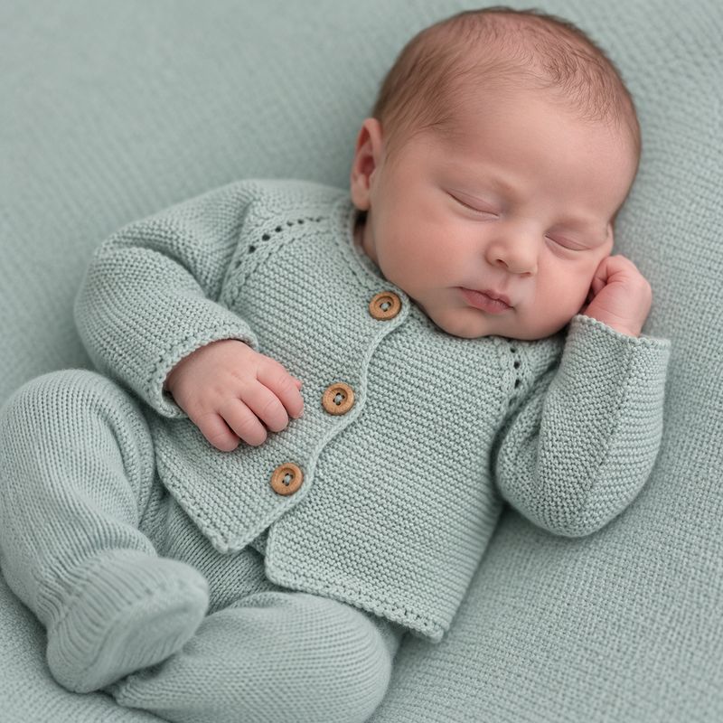 Organic Cotton Baby Clothing Set – Jacket &amp; Pants, 0–6 Months