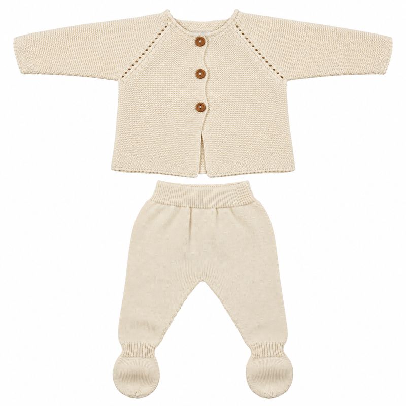 Organic Cotton Baby Clothing Set – Jacket &amp; Pants, 0–6 Months