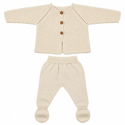 Organic Cotton Baby Clothing Set – Jacket &amp; Pants, 0–6 Months