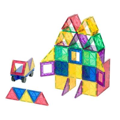 Magnetic Building Tiles Set for Kids – 50 Pieces, Creative Construction Toy