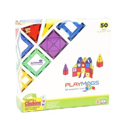 Magnetic Building Tiles Set for Kids – 50 Pieces, Creative Construction Toy