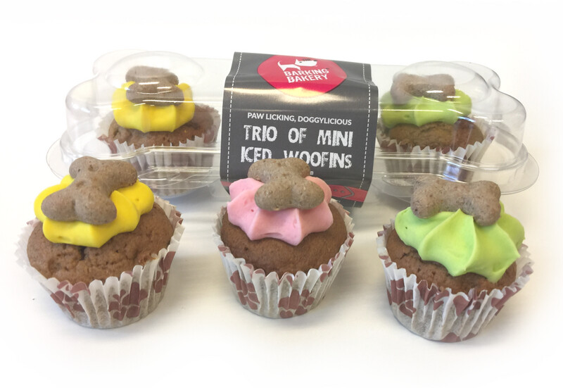 Trio van mini CUP CAKES voor de hond  (ZOMER)