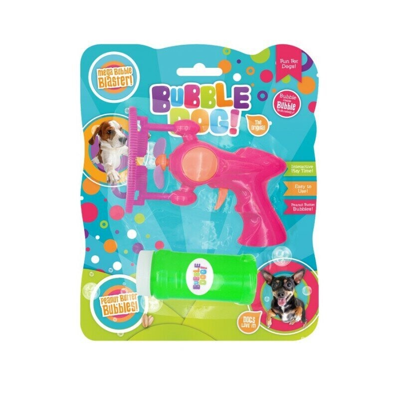 Bubble Dog Bellenblaas Pistool Elektrisch Small Pindakaassmaak Pink