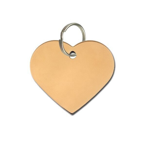 Honden penning hart goud groot Honden penning hart goud groot