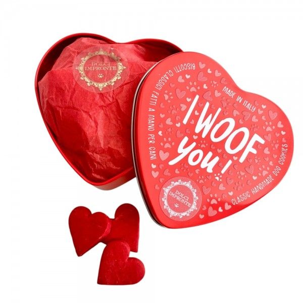 Honden taart  Woof You deluxe doos met 80 gr. zand koekjes