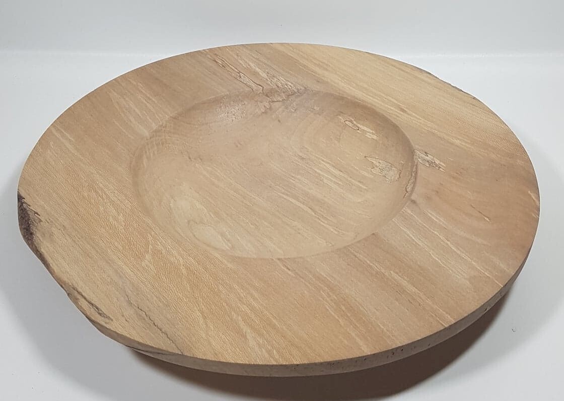 Houten schaal, handmade, handgemaakt in België op de houtdraaibank, houtsoort 'Vervuurde Plataan' , #2 Houten schaal, handmade, handgemaakt in België op de houtdraaibank, houtsoort 'Vervuurde Plataan' , #2
