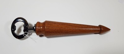Houten flessenopener handmade, handgemaakt in België op de houtdraaibank, houtsoort , &#39;Wild Mango&#39;