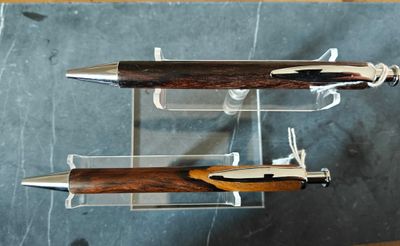 Ziricote balpen Masterclick Chroom