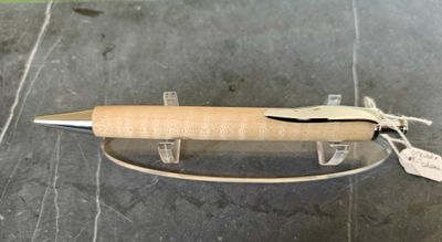 Geribde esdoorn balpen Masterclik Chroom