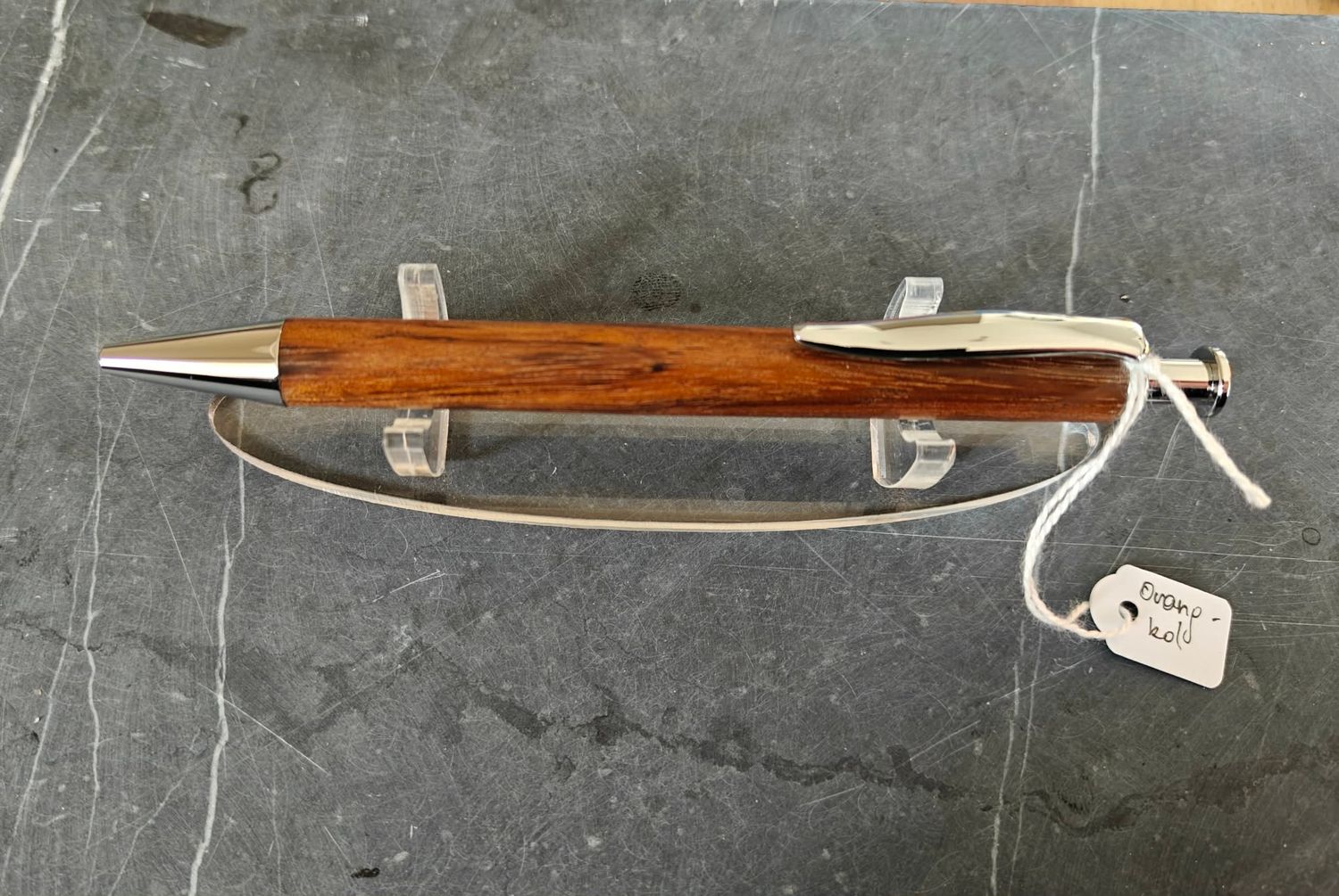 Ovangkol balpen Masterclick Chroom