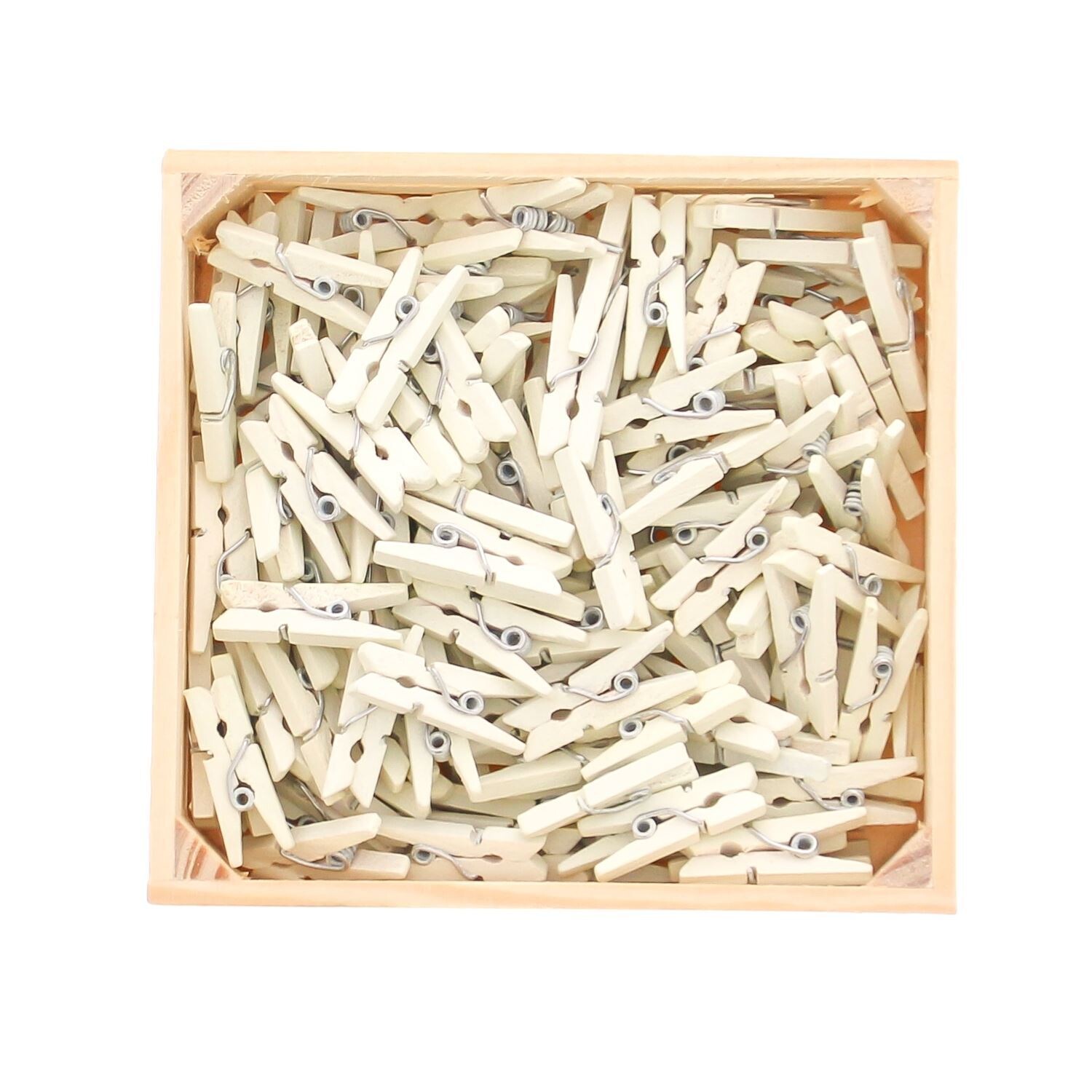Mini wasknijper white smoke - 10 stuks