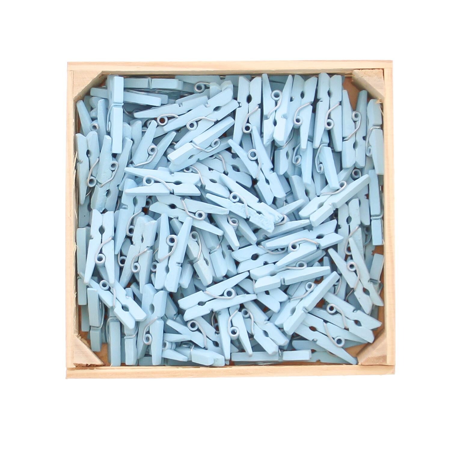 Mini wasknijper sky blue - 10 stuks