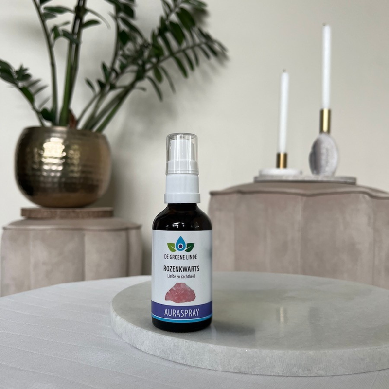 Rozenkwarts auraspray - 50 ml - Kristallen lijn