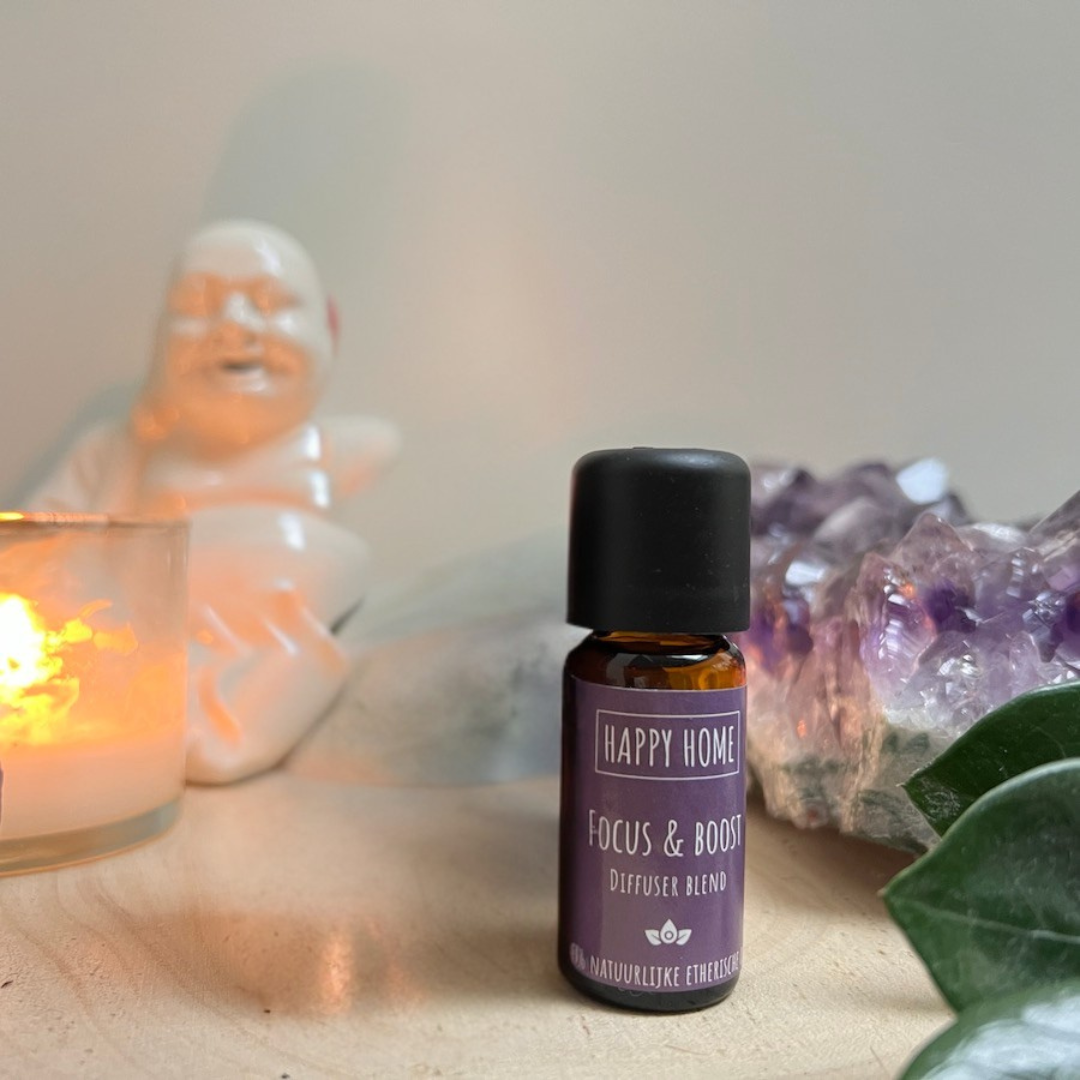 Focus &amp; Boost essentiële olie - 10 ml - Happy Home blends