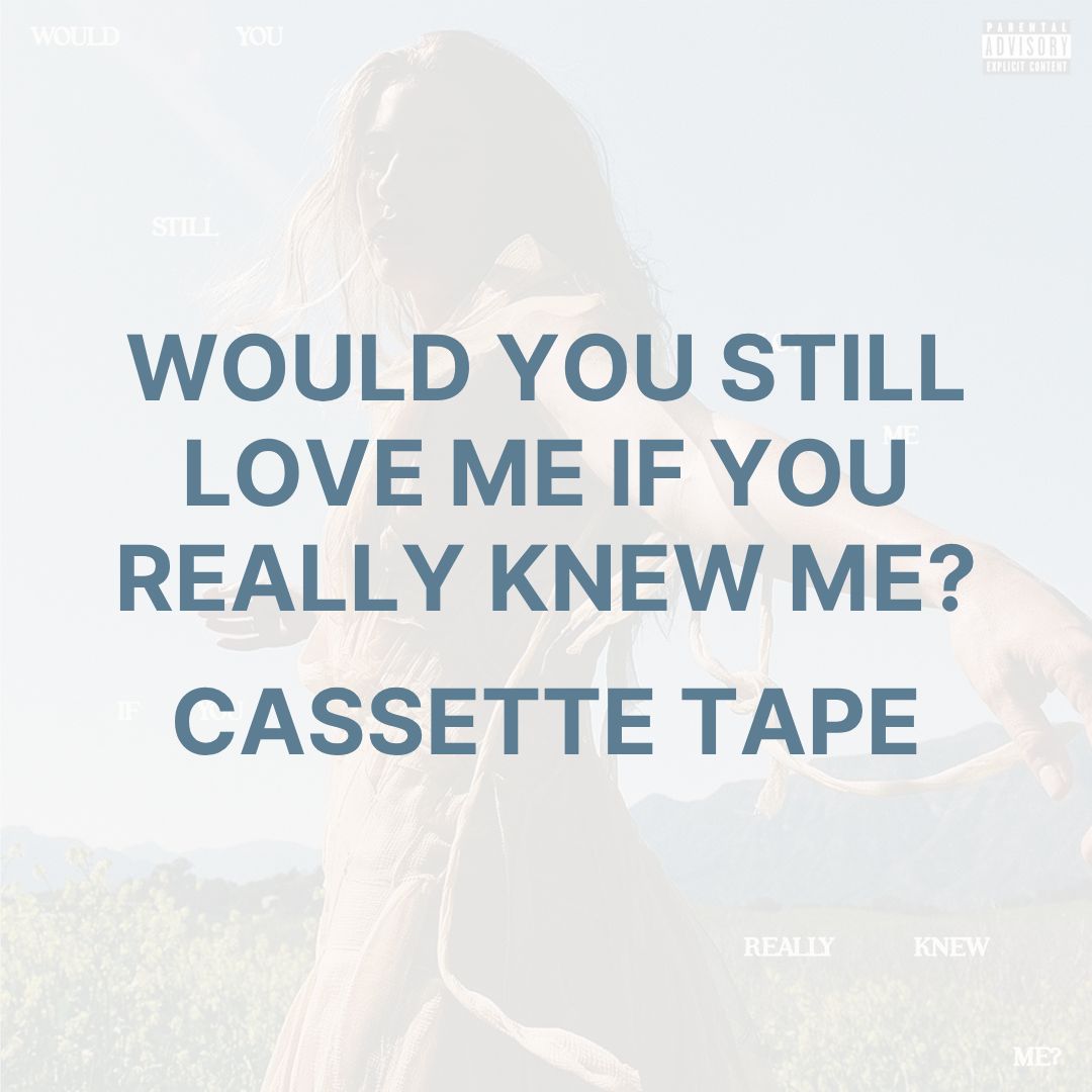 WOULD YOU STILL LOVE ME IF YOU REALLY KNEW ME? (CASSETTE) - FLETCHER