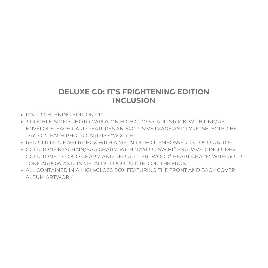 THE LIFE OF A SHOWGIRL (DELUXE CD: IT&#39;S FRIGHTENING EDITION) - TAYLOR SWIFT