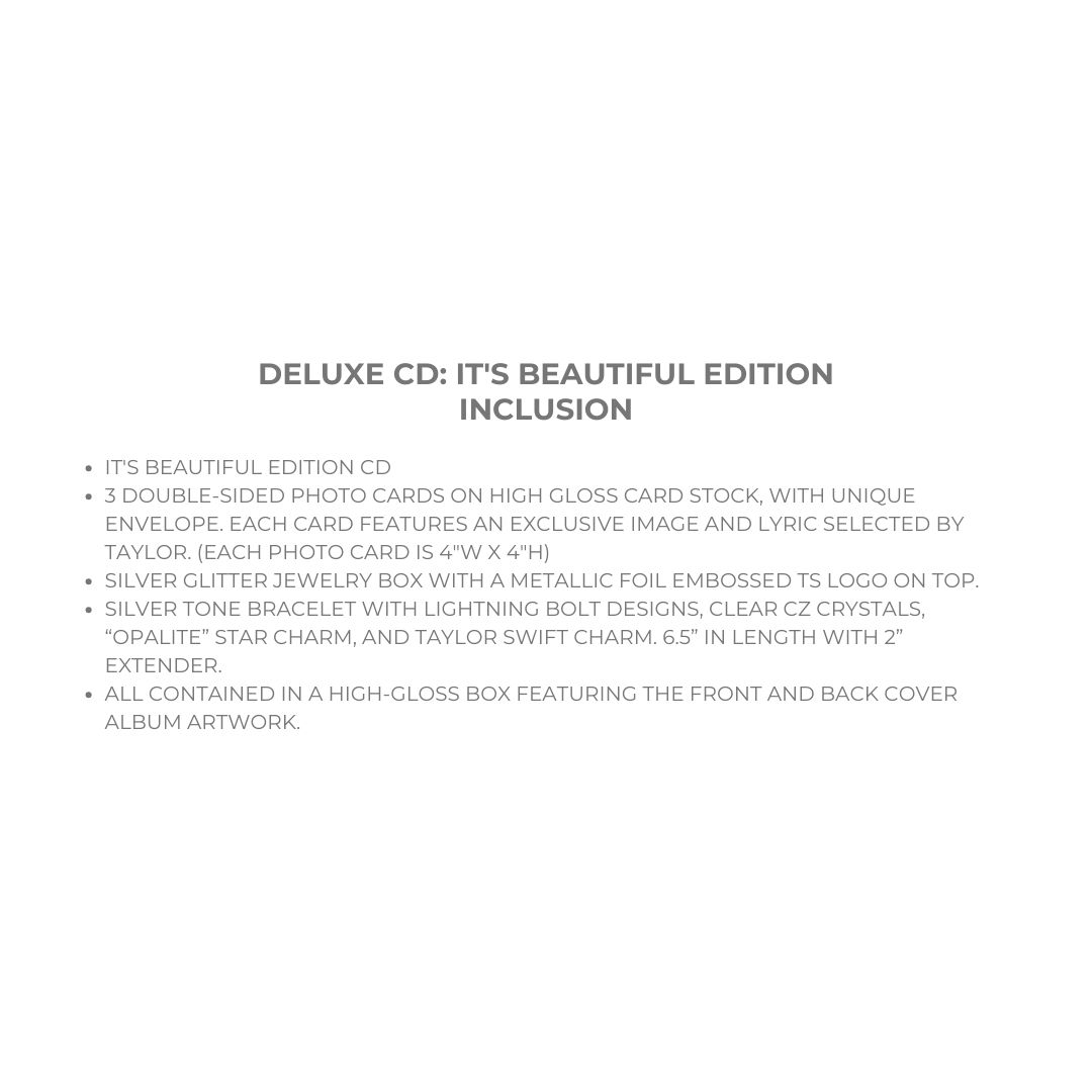 THE LIFE OF A SHOWGIRL (DELUXE CD: IT&#39;S BEAUTIFUL EDITION) - TAYLOR SWIFT