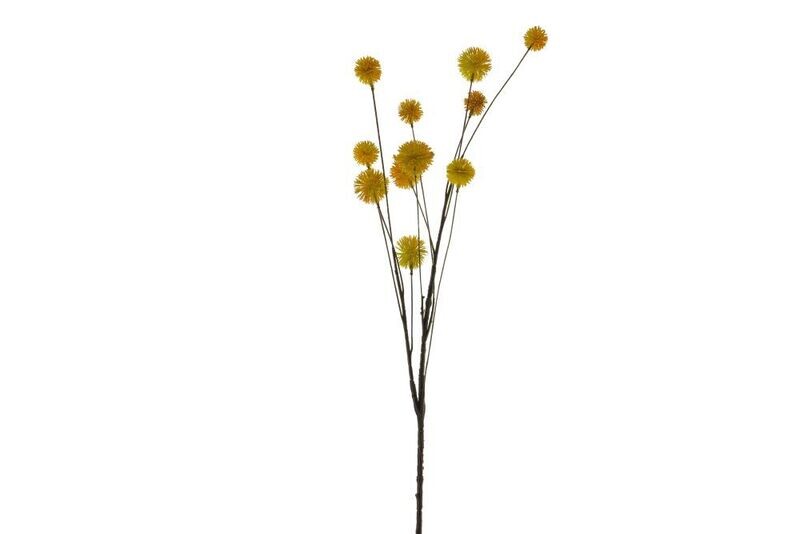 Zijde 'globe thistle spray' oranje 91cm