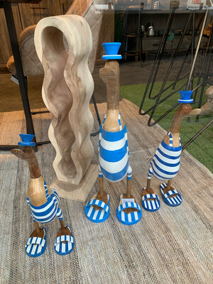Duck blue stripes L