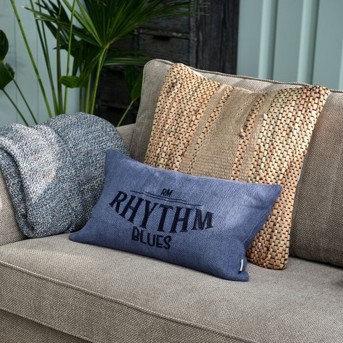 RM Rhythm Weave Logo Pillow