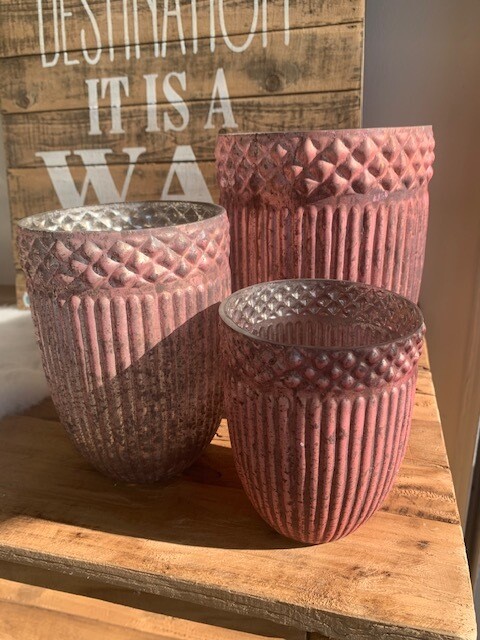 Vaas antiek roze M SALE