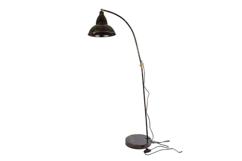 Staande lamp oud bruin