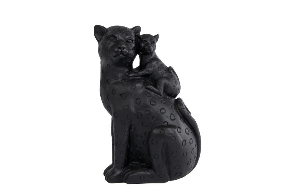 Sculptuur Leopard zwart