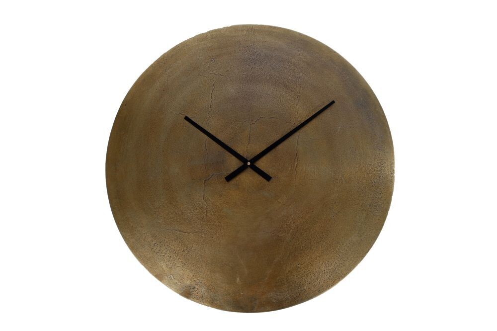 Klok rond &quot;Sun&quot; XL goud aluminium