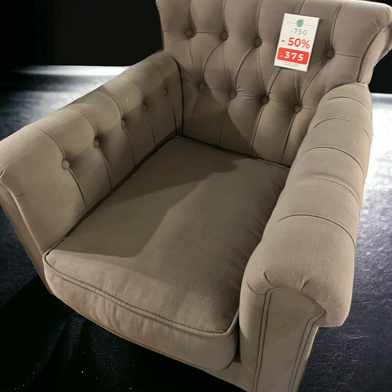 Fauteuil stof taupe