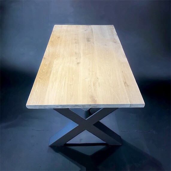 Eettafel eik - rechte rand