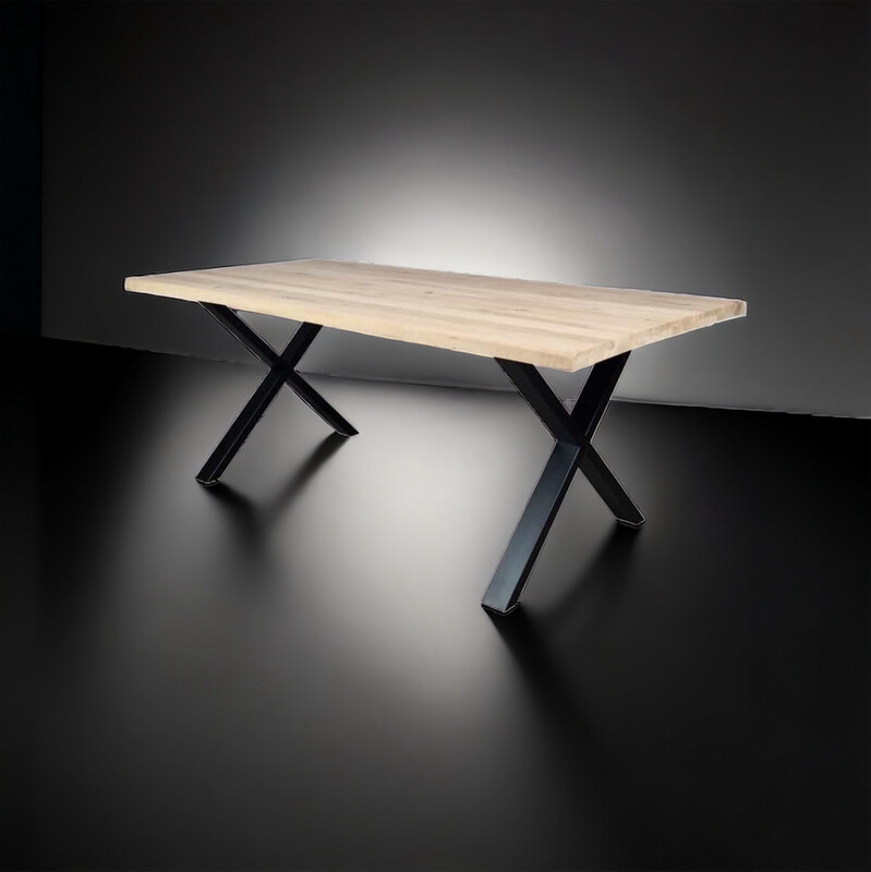 Eettafel eik - live edge