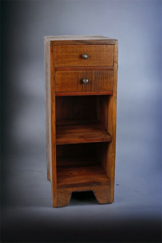 Kastje 2 lades 2 schappen naturel hout