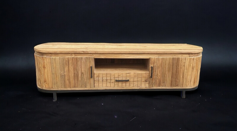 TV-kast teak stripes