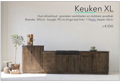 Olmenhouten Keuken XL