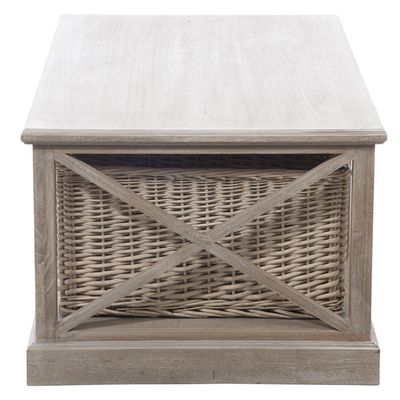 Salontafel met mand - landelijke stijl