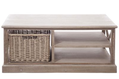 Salontafel met mand - landelijke stijl