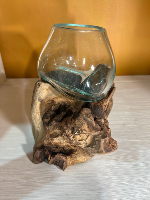 Glas op hout enkel