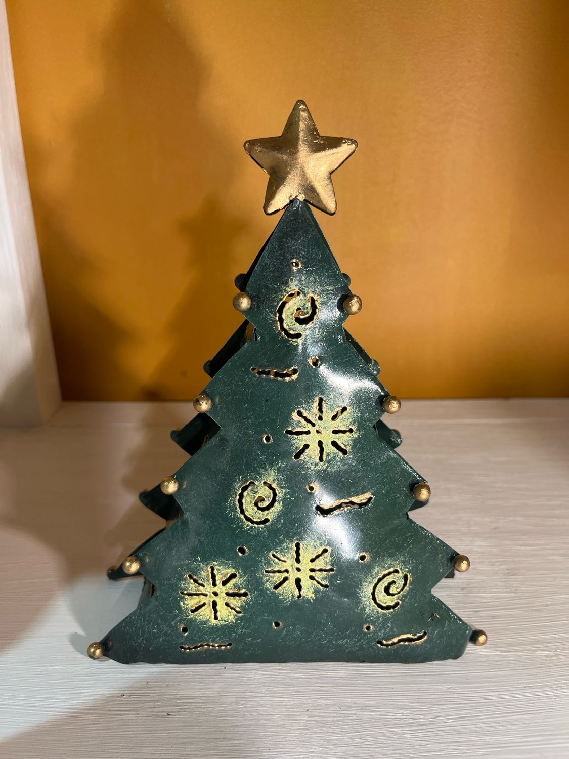 Kerstboom groen metaal S